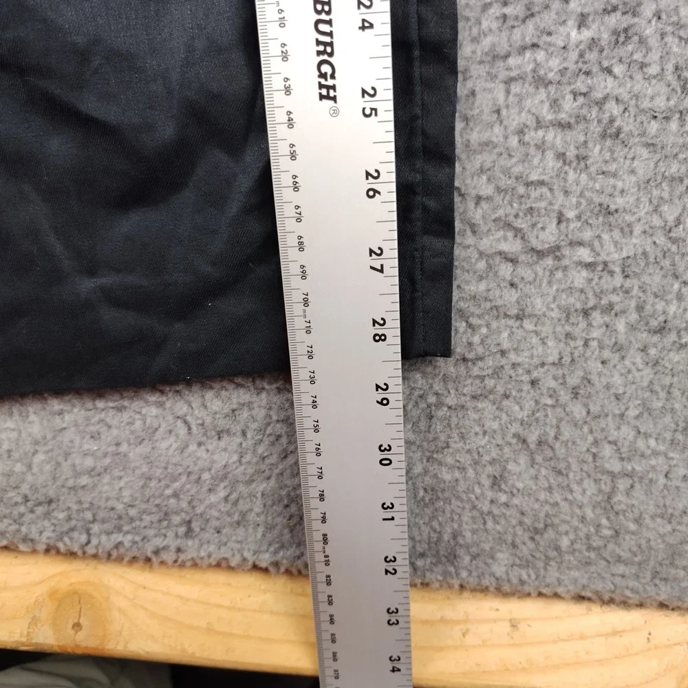 Banana Republic Pants Sz 12P Linen Blend Black Pleated Wide Leg Stretch EUC